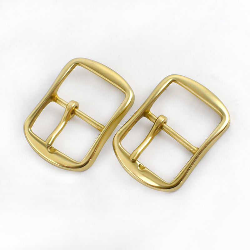 40mm Solid Brass Rectangle Center Bar Belt Buckle