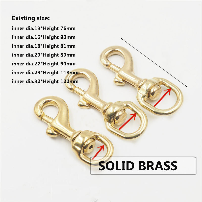 Brass Swivel Hook, Round Eye Bolt Snap