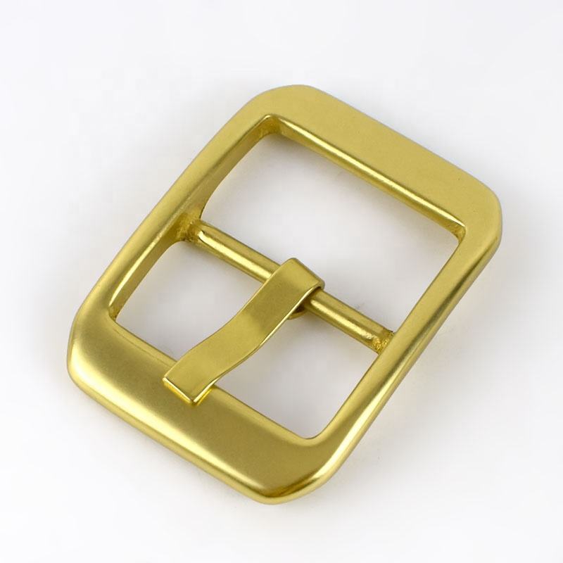 40mm Solid Brass Centre Bar Belt Buckle with Wide Flat Tongue