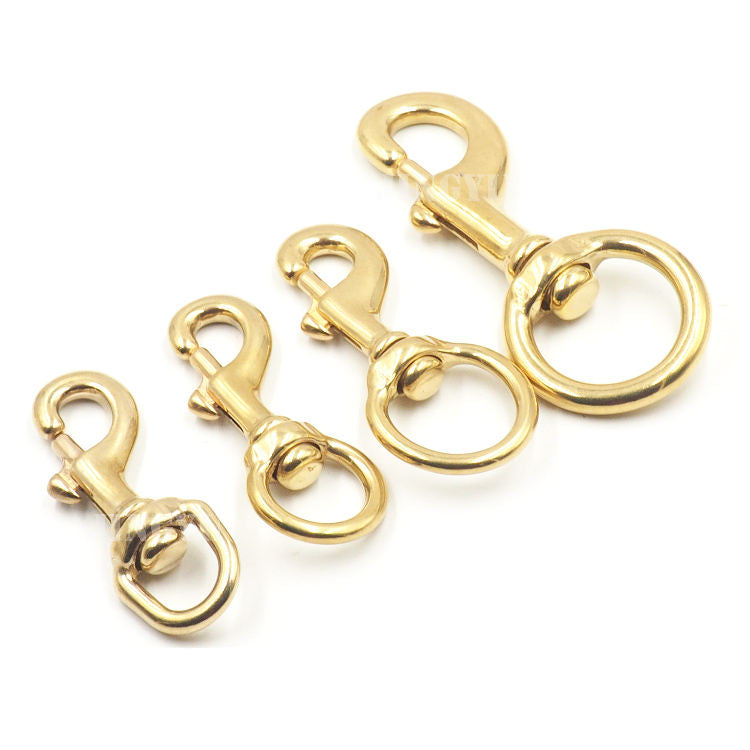 Brass Swivel Hook, Round Eye Bolt Snap