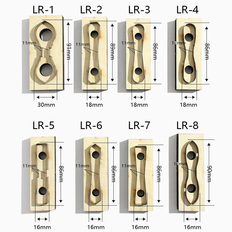 Zipper Tab, Puller Cutting Dies with Wood Frame