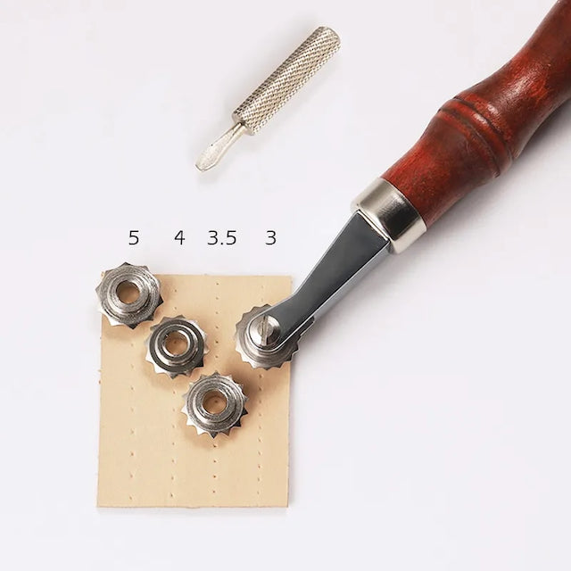 Leather Overstitch Wheel, 4 in 1 , Leather Craft Hand Sewing Tool