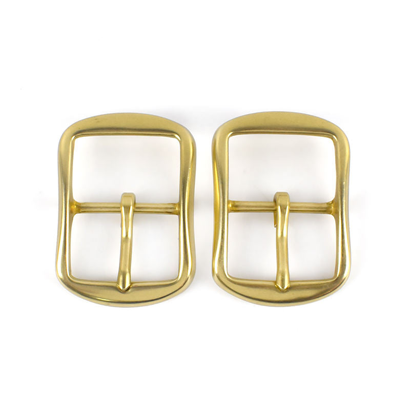 40mm Solid Brass Rectangle Center Bar Belt Buckle