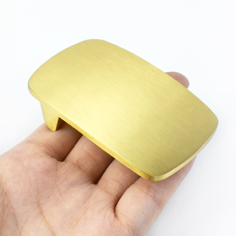 Smooth Plain Solid Brass Belt Buckle