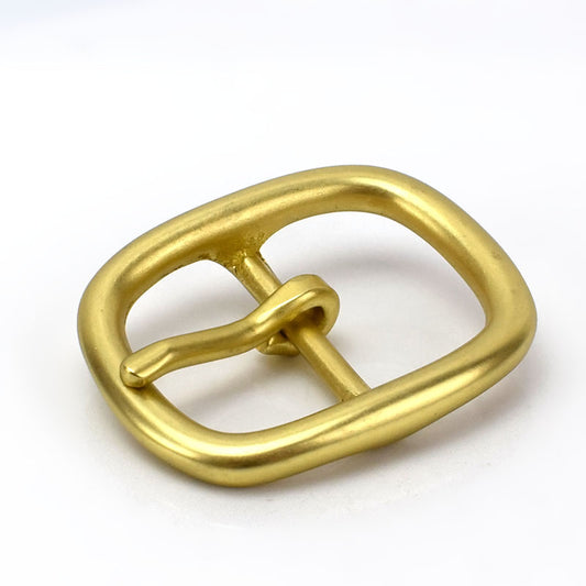 30mm Solid Brass Oval Center Bar Belt Buckle