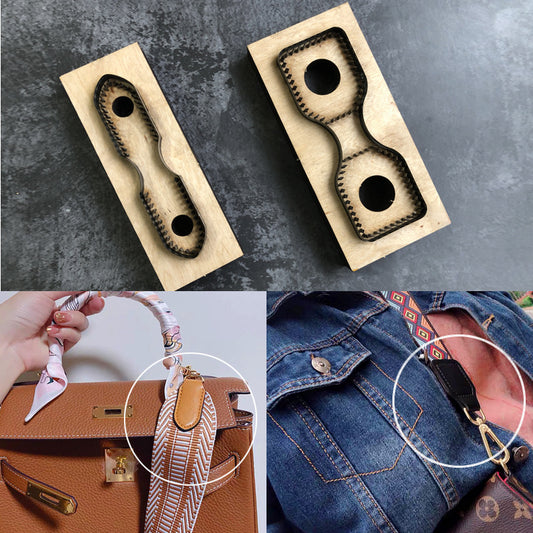 Leather Strap End Tab Cutting Dies with Wood Frame