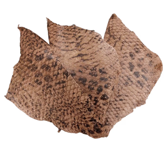 Natural Pattern Tilapia Fish Leather, Matte