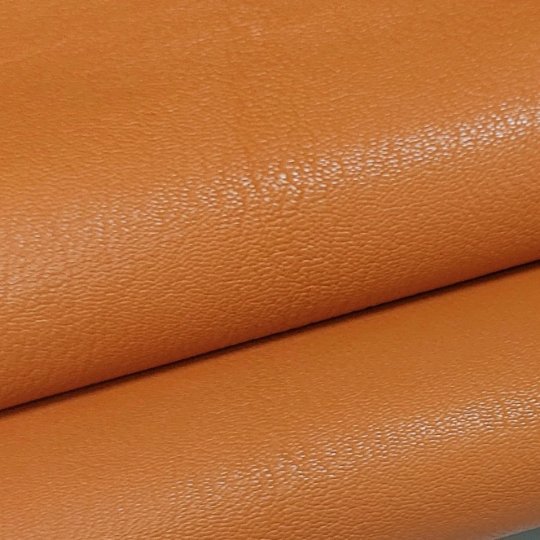 Orange Chevre Breteuil, Vegetable Tanned Goat Leather |Free Splitting