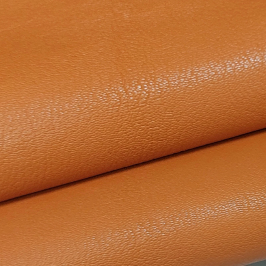 Orange Chevre Breteuil, Vegetable Tanned Goat Leather |Free Splitting