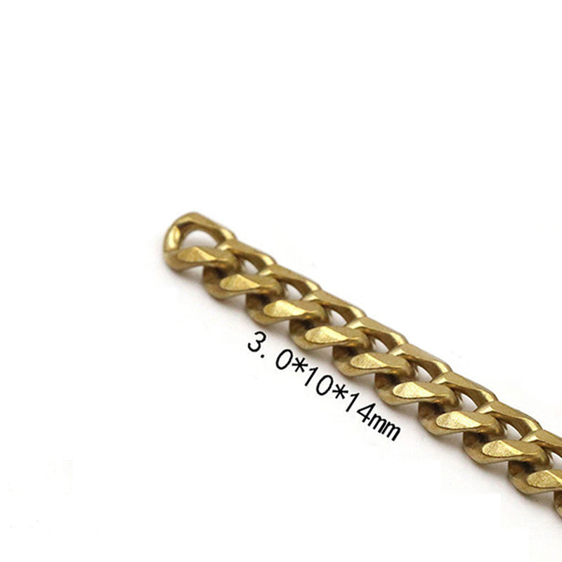 Solid Brass Flat Curb Link Chain