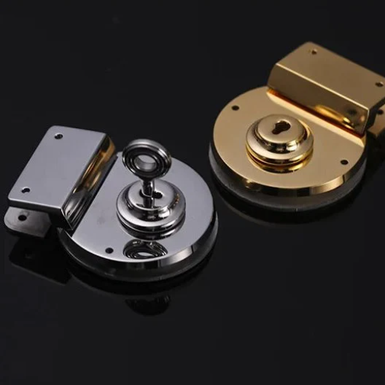 Stainless Steel Round Dulles Style Lock for Leather Goods