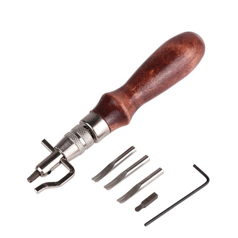 7 in 1 Adjustable Leather Craft Stitching Groover and Beveler