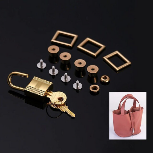 Stainless Steel Bag Hardware Set, European Style Luxury Leather Goods