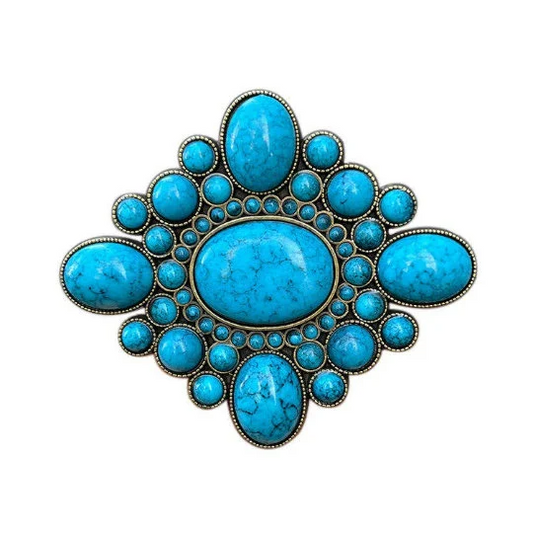 Belt Buckle with Turquoise Stone