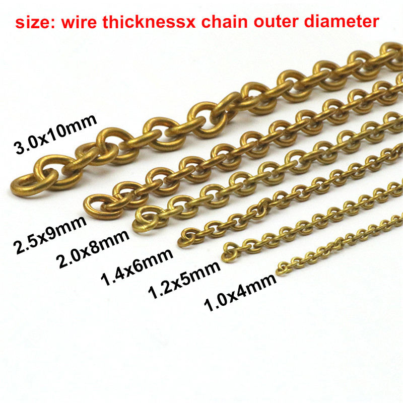 Solid Brass O Ring Loop Link Chain