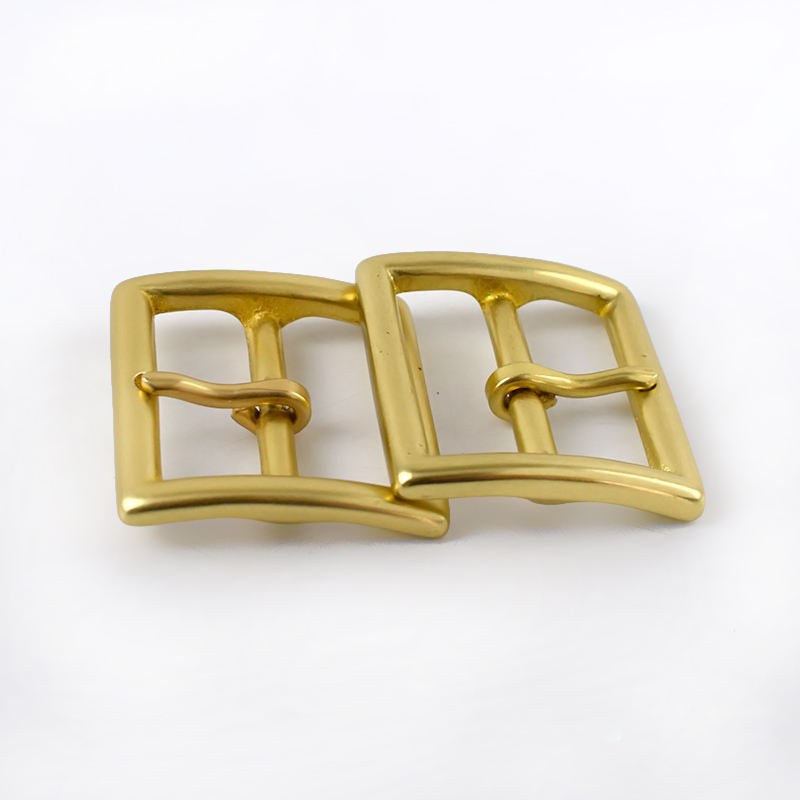 40mm Solid Brass Square Center Bar Belt Buckle