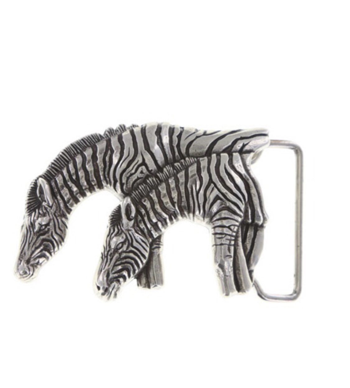 Zebra Design 3-D Trophy Belt Buckle